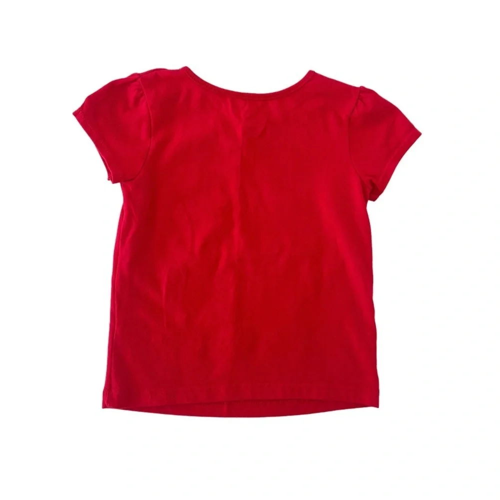 “Be My Valentine” Red and Pink Kids Short Sleeve Graphic T-Shirt | Girls 2T